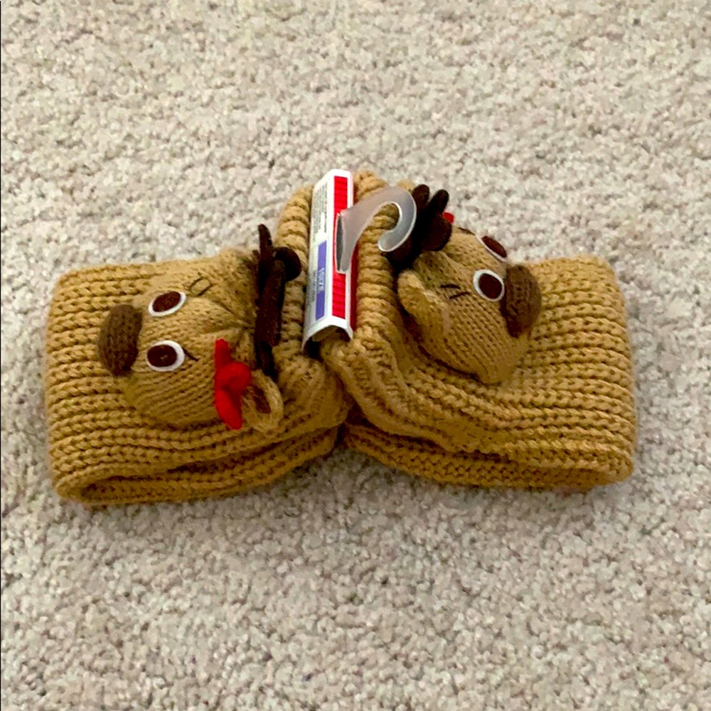 NWT TARGET Reindeer Crochet Slipper Socks